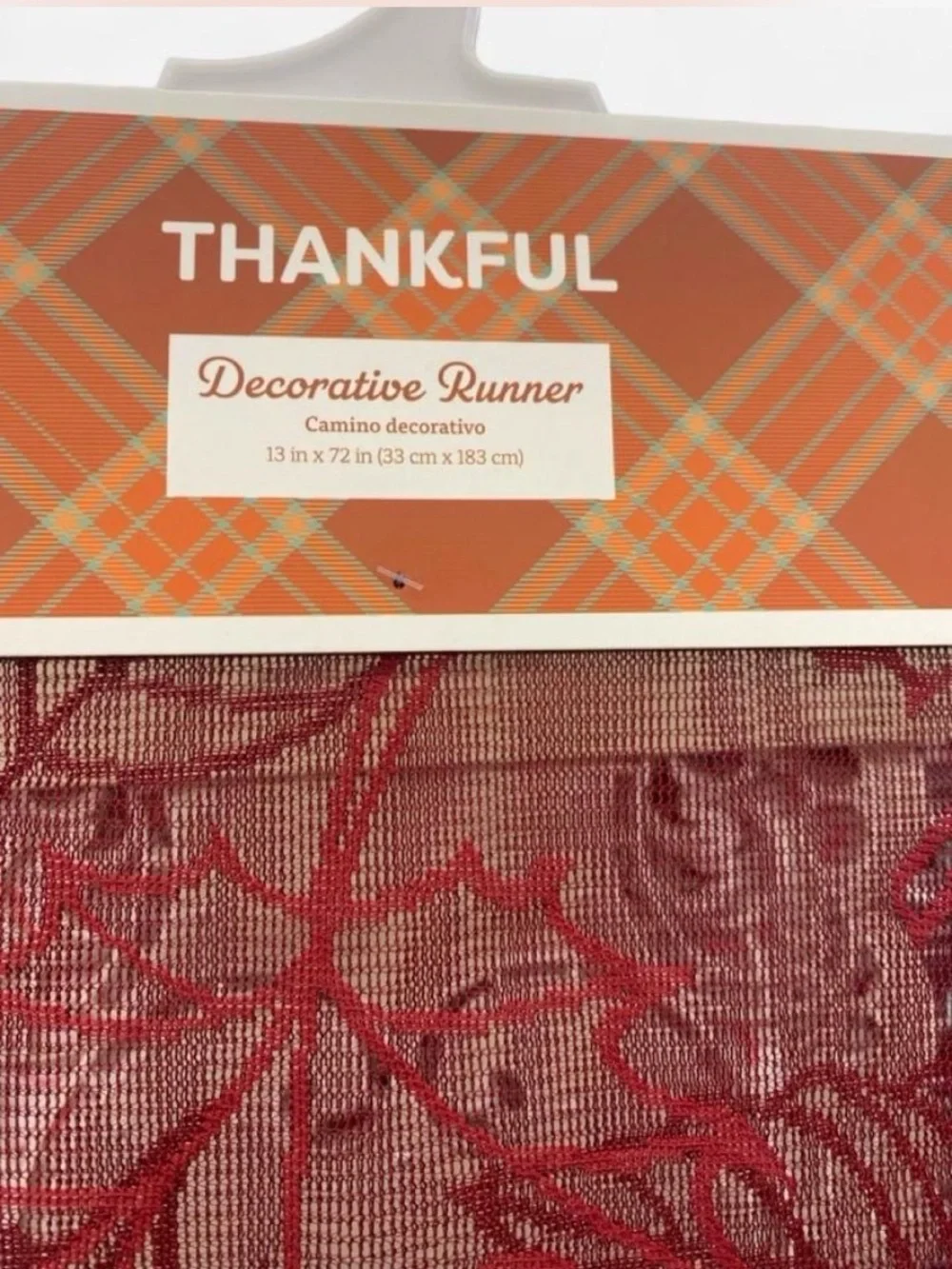 Thankful Red Decorative Table Runner